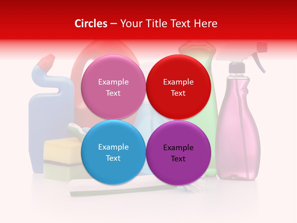 Bottle Cleaning Agent Spray Bottle PowerPoint Template