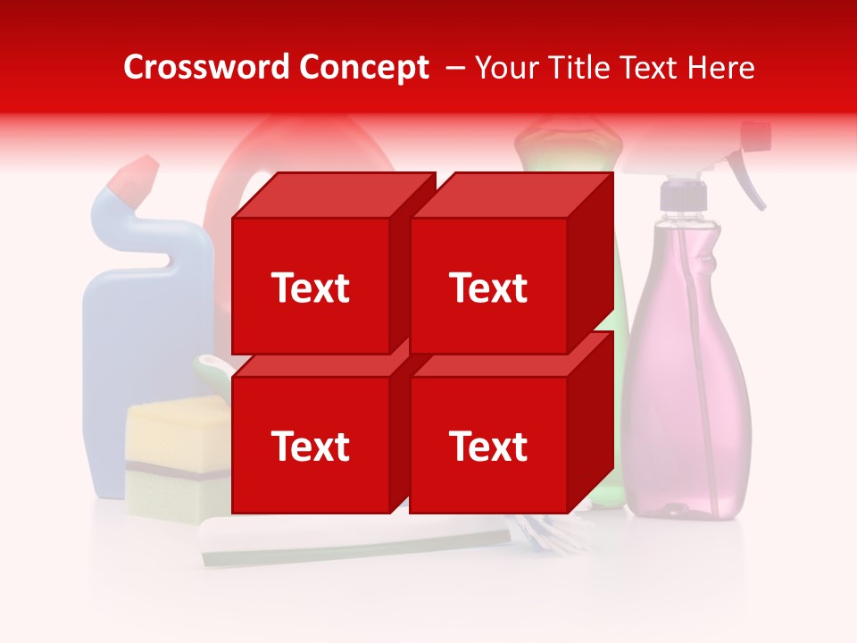 Bottle Cleaning Agent Spray Bottle PowerPoint Template