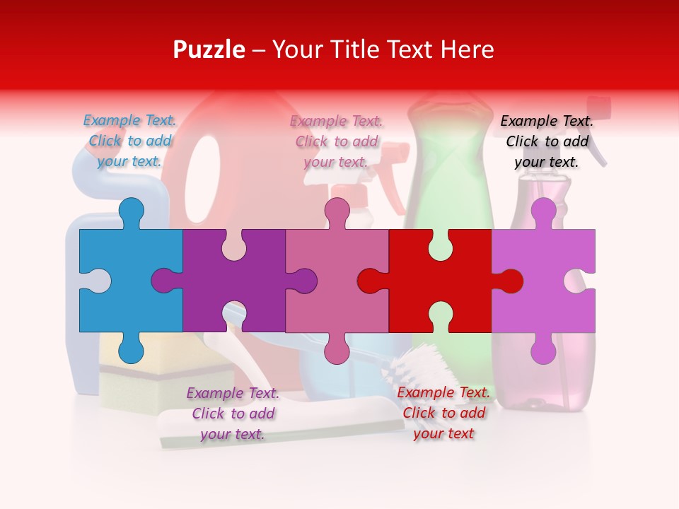 Bottle Cleaning Agent Spray Bottle PowerPoint Template