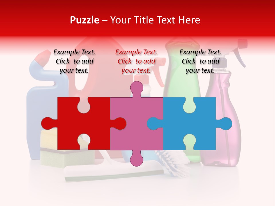 Bottle Cleaning Agent Spray Bottle PowerPoint Template