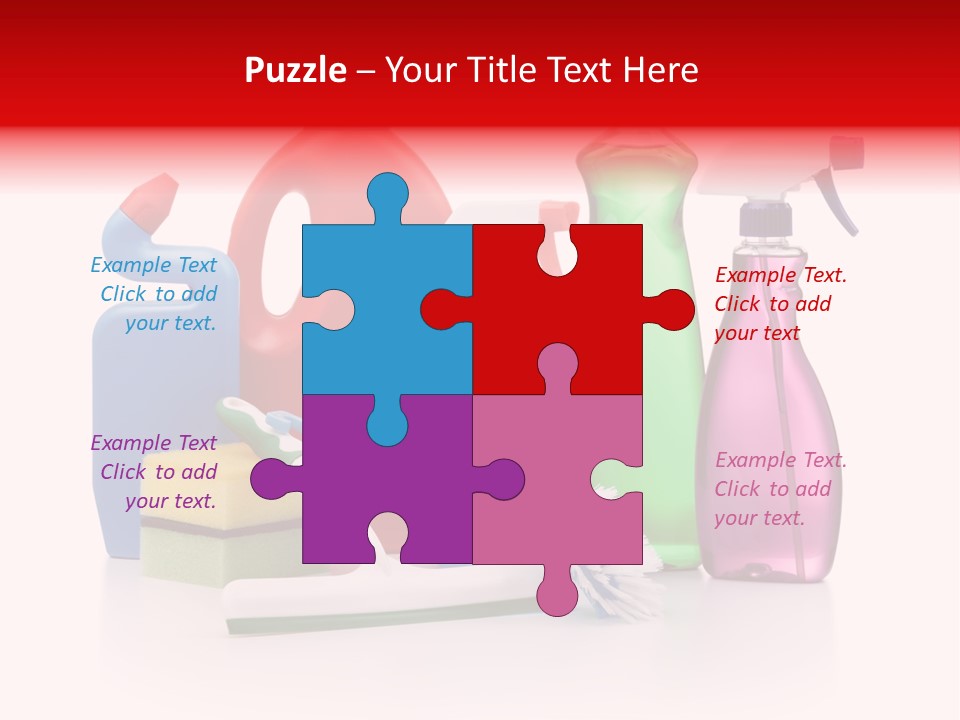 Bottle Cleaning Agent Spray Bottle PowerPoint Template