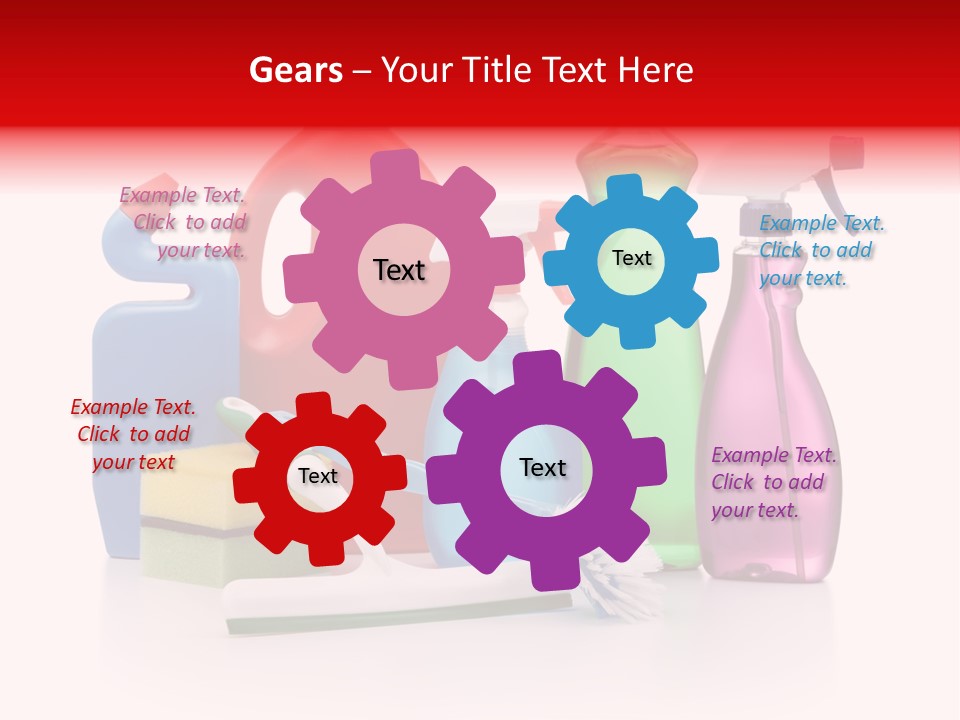 Bottle Cleaning Agent Spray Bottle PowerPoint Template