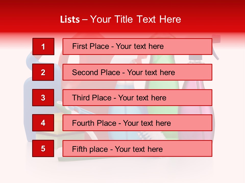 Bottle Cleaning Agent Spray Bottle PowerPoint Template