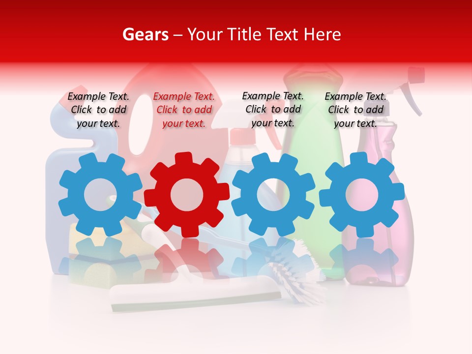 Bottle Cleaning Agent Spray Bottle PowerPoint Template