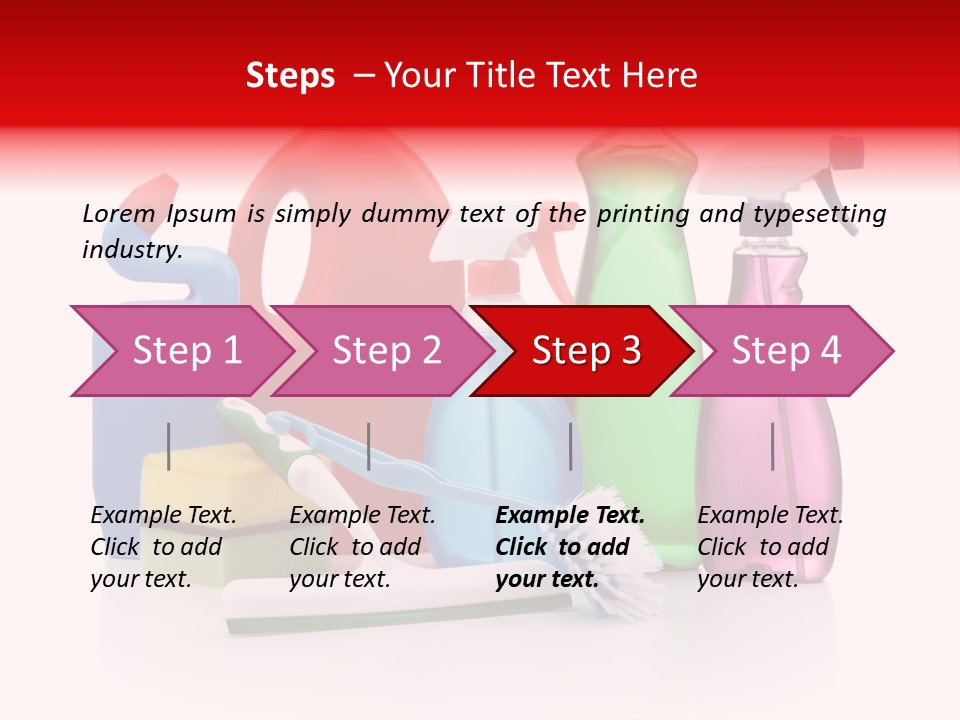 Bottle Cleaning Agent Spray Bottle PowerPoint Template