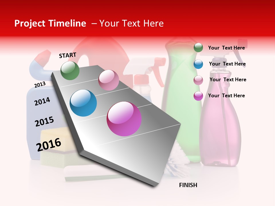 Bottle Cleaning Agent Spray Bottle PowerPoint Template