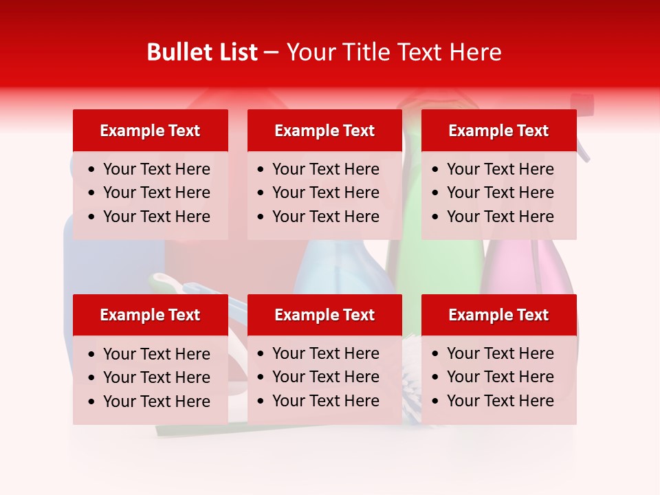 Bottle Cleaning Agent Spray Bottle PowerPoint Template