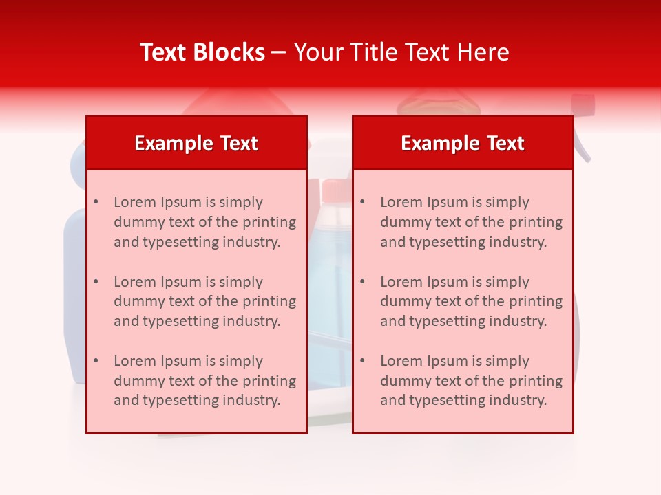 Bottle Cleaning Agent Spray Bottle PowerPoint Template