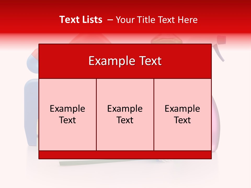 Bottle Cleaning Agent Spray Bottle PowerPoint Template
