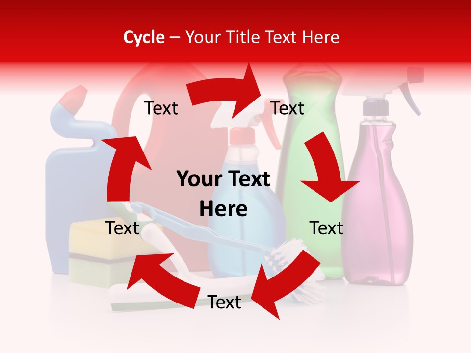 Bottle Cleaning Agent Spray Bottle PowerPoint Template