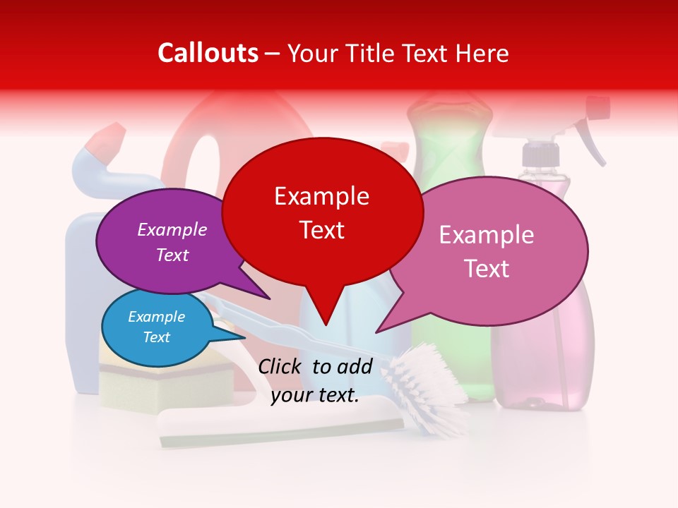 Bottle Cleaning Agent Spray Bottle PowerPoint Template