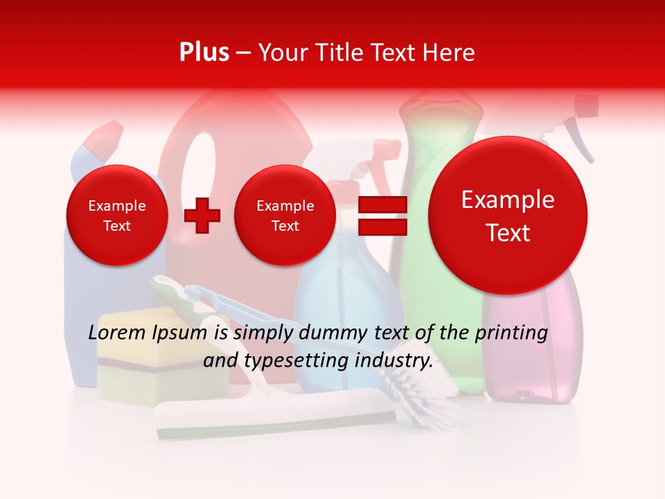 Bottle Cleaning Agent Spray Bottle PowerPoint Template