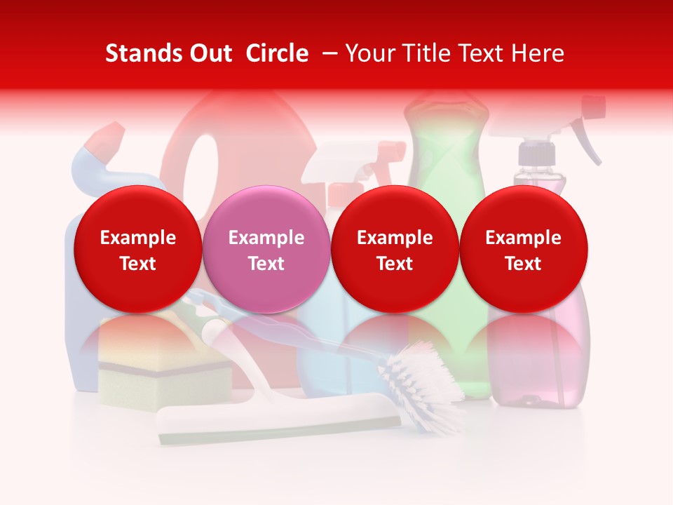 Bottle Cleaning Agent Spray Bottle PowerPoint Template