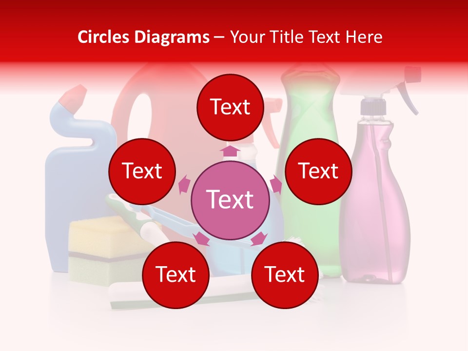 Bottle Cleaning Agent Spray Bottle PowerPoint Template