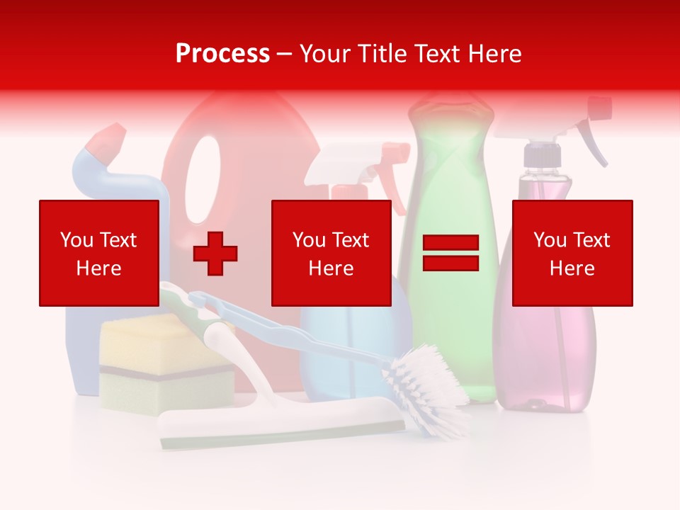 Bottle Cleaning Agent Spray Bottle PowerPoint Template