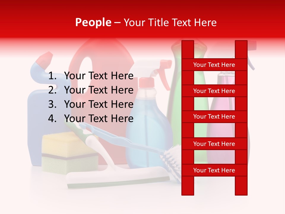 Bottle Cleaning Agent Spray Bottle PowerPoint Template