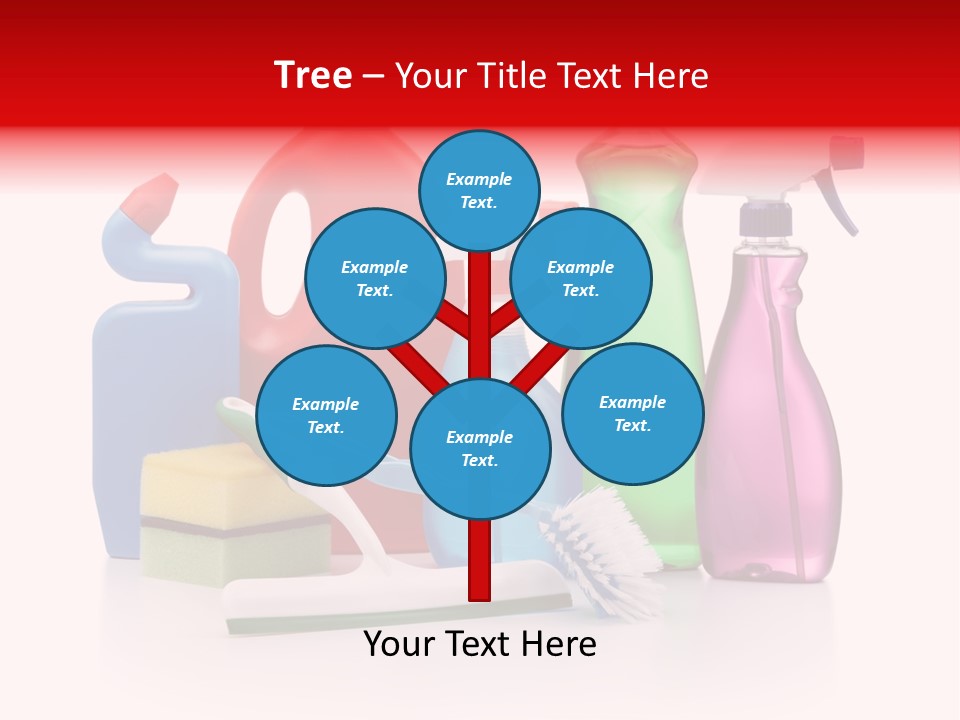 Bottle Cleaning Agent Spray Bottle PowerPoint Template