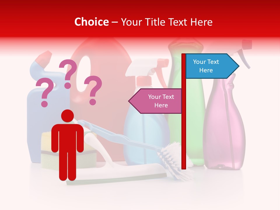 Bottle Cleaning Agent Spray Bottle PowerPoint Template