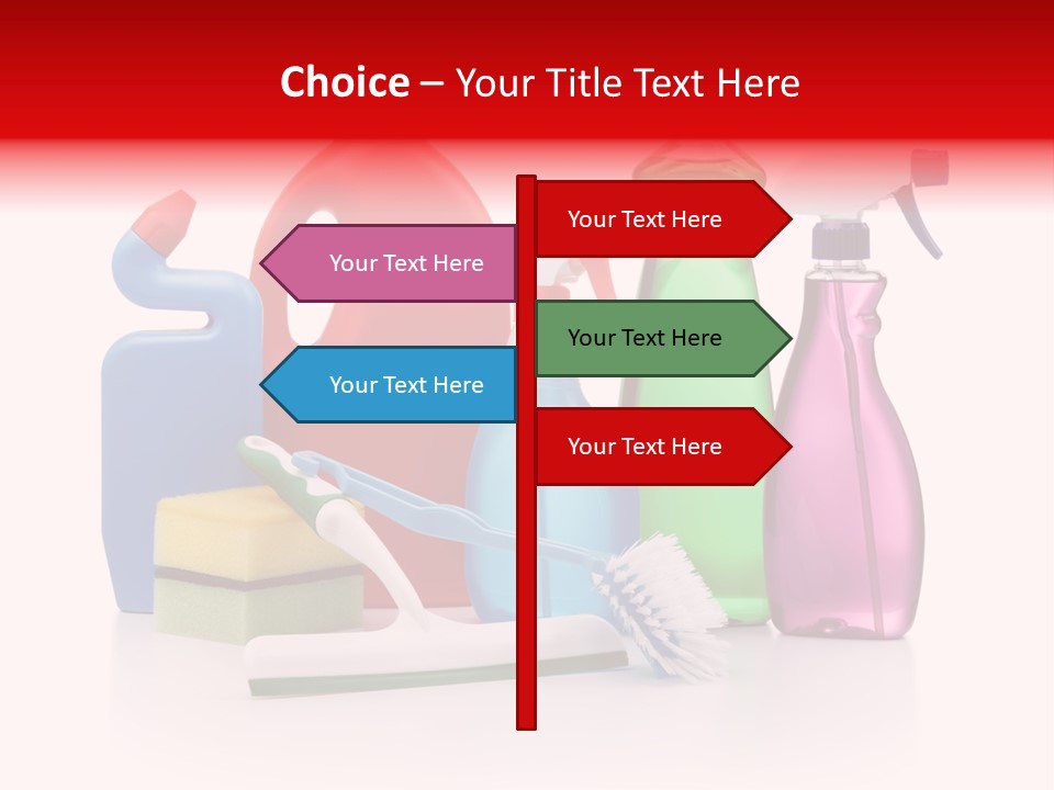 Bottle Cleaning Agent Spray Bottle PowerPoint Template