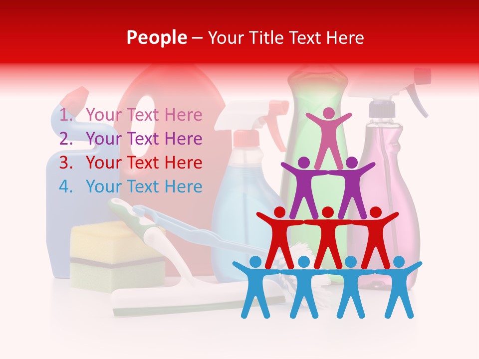 Bottle Cleaning Agent Spray Bottle PowerPoint Template