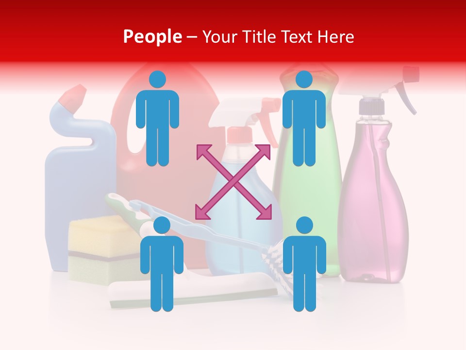 Bottle Cleaning Agent Spray Bottle PowerPoint Template