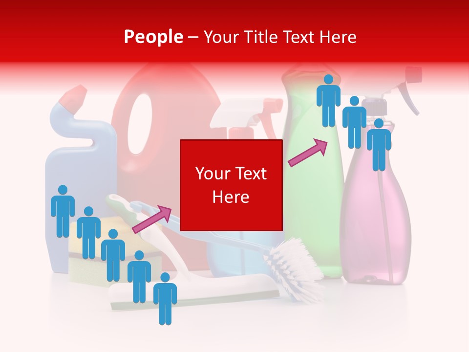 Bottle Cleaning Agent Spray Bottle PowerPoint Template