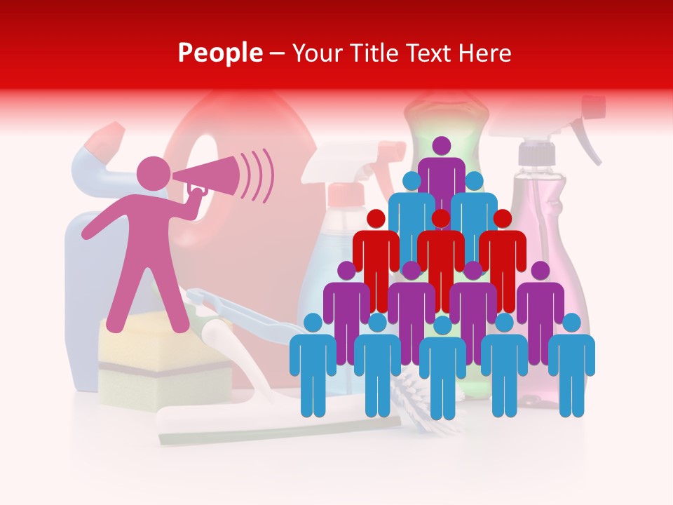 Bottle Cleaning Agent Spray Bottle PowerPoint Template