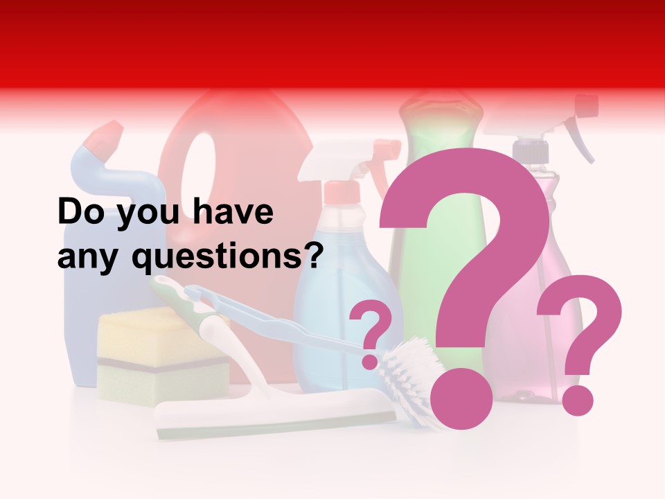 Bottle Cleaning Agent Spray Bottle PowerPoint Template