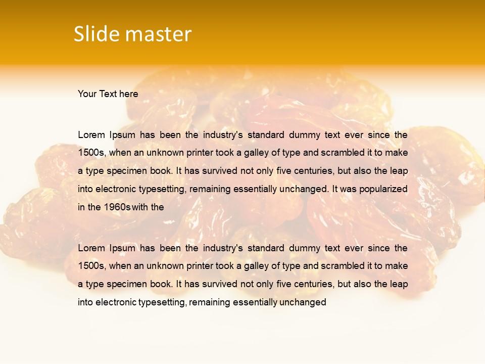 Obst Backzutaten Trockenobst PowerPoint Template