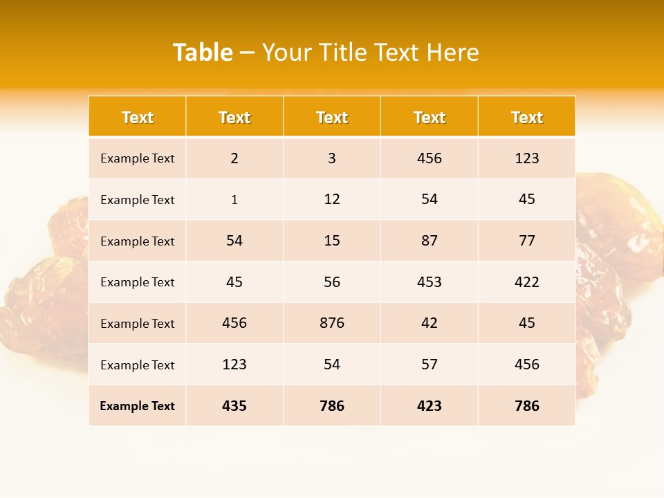 Obst Backzutaten Trockenobst PowerPoint Template