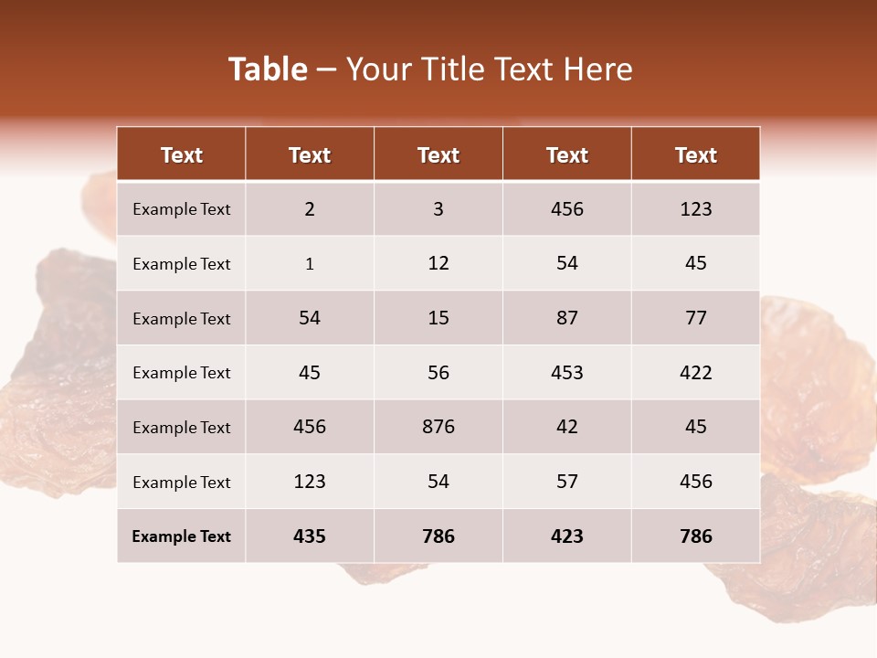 Getrocknetes Ern Getrocknet PowerPoint Template