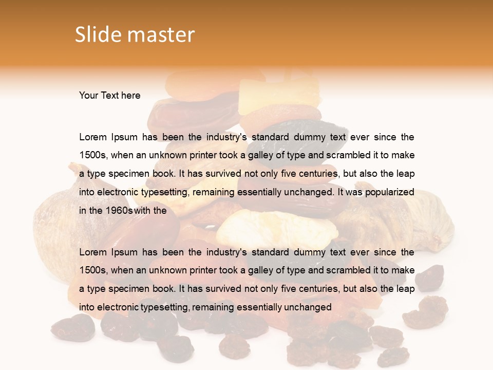 Blatt Mischobst Getrocknet PowerPoint Template