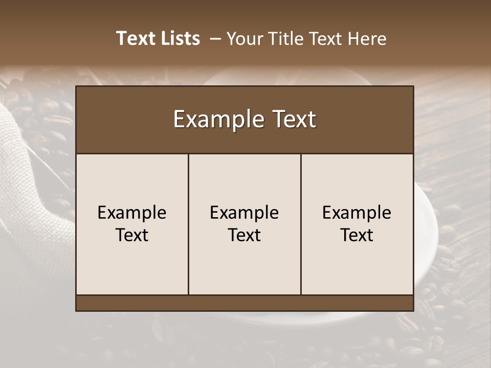 Beverage Color Wood PowerPoint Template
