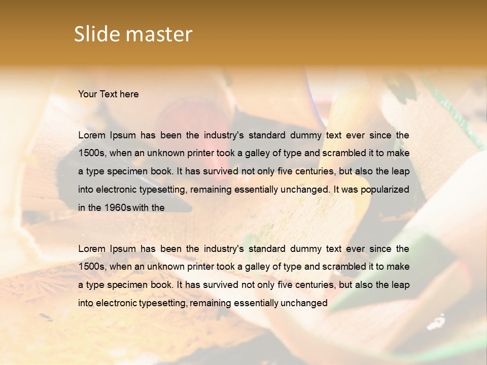 Pencil Macro Abstract PowerPoint Template