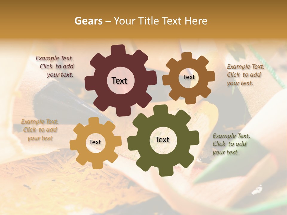 Pencil Macro Abstract PowerPoint Template