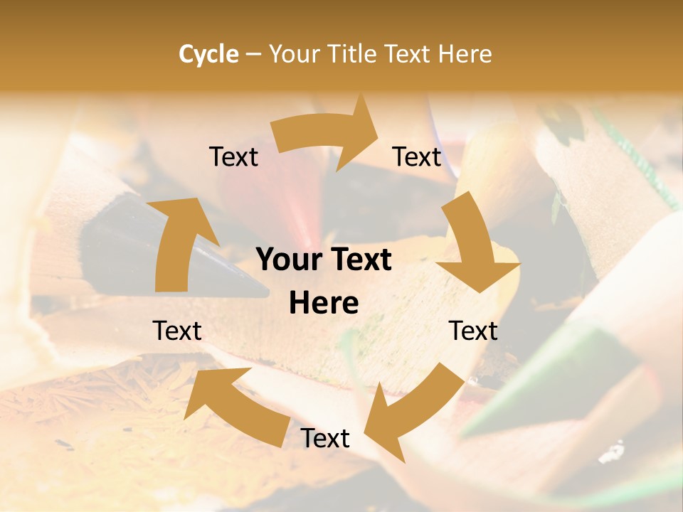 Pencil Macro Abstract PowerPoint Template