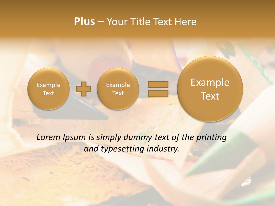 Pencil Macro Abstract PowerPoint Template