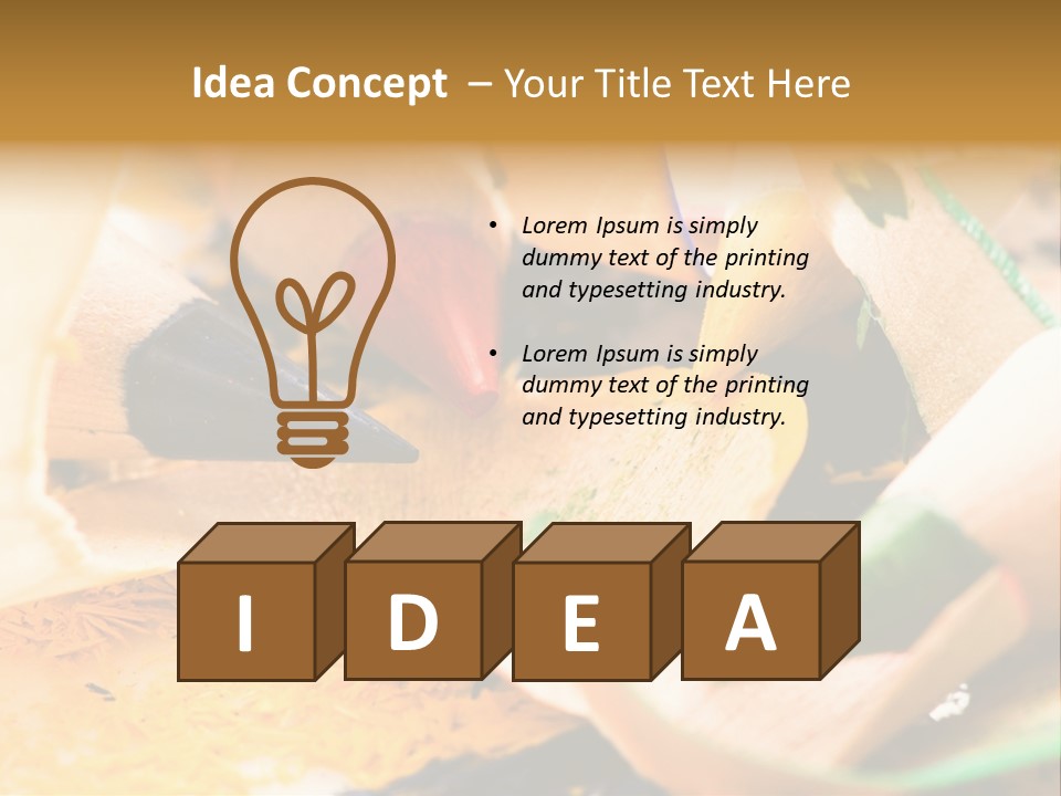 Pencil Macro Abstract PowerPoint Template