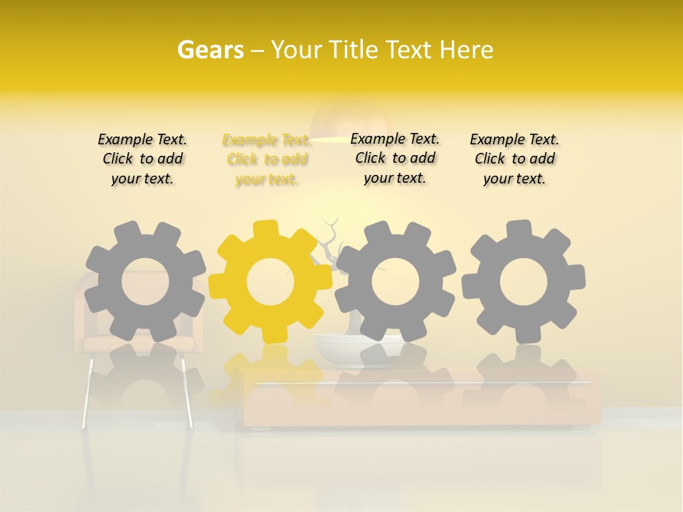 Architektur Dekowand Glanz PowerPoint Template