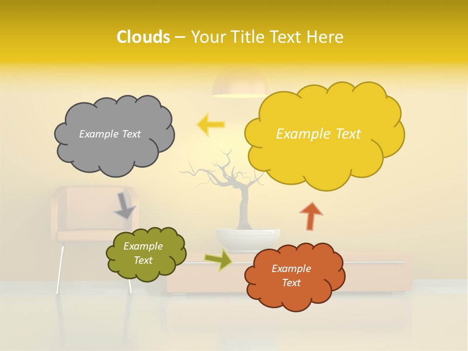Architektur Dekowand Glanz PowerPoint Template