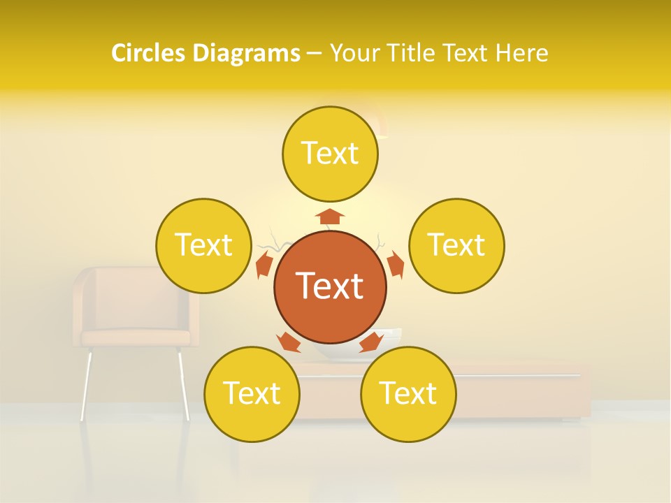 Architektur Dekowand Glanz PowerPoint Template