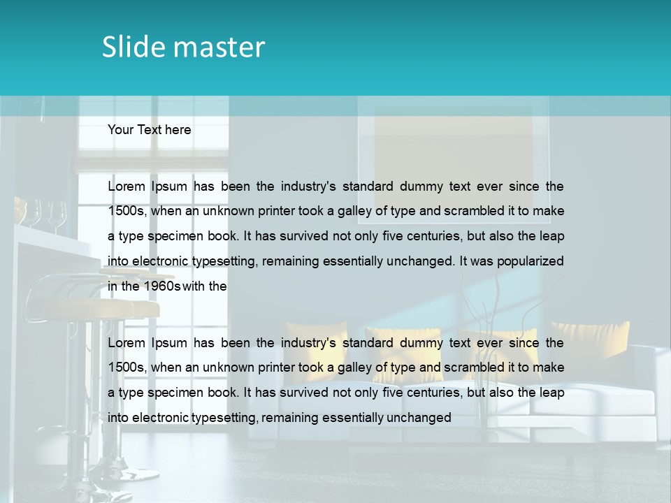 Koch Couch Dekowand PowerPoint Template