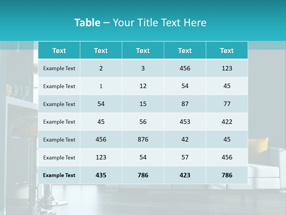 Koch Couch Dekowand PowerPoint Template