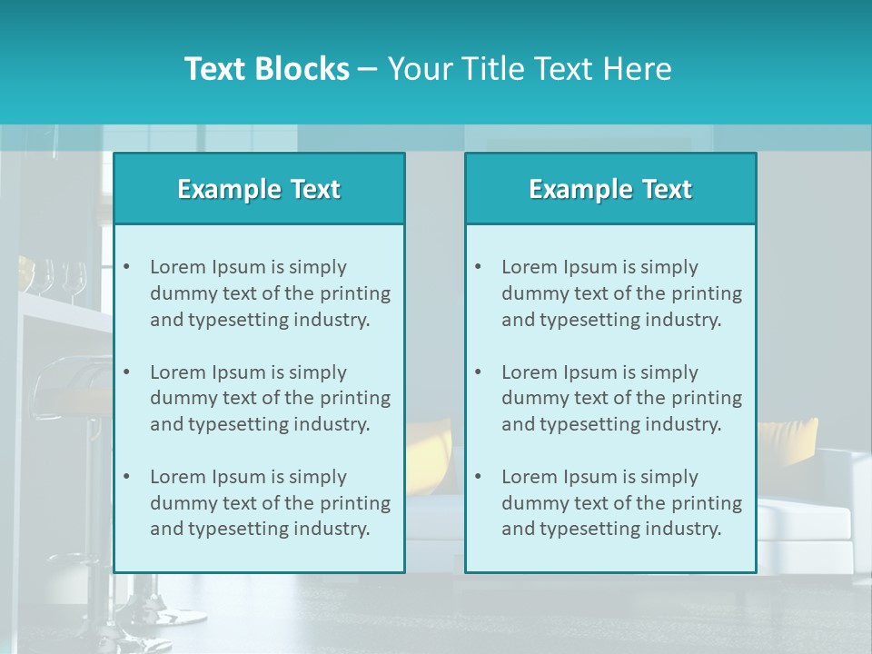 Koch Couch Dekowand PowerPoint Template