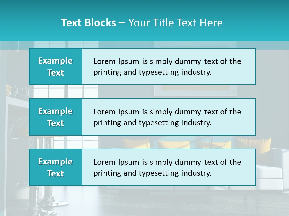 Koch Couch Dekowand PowerPoint Template