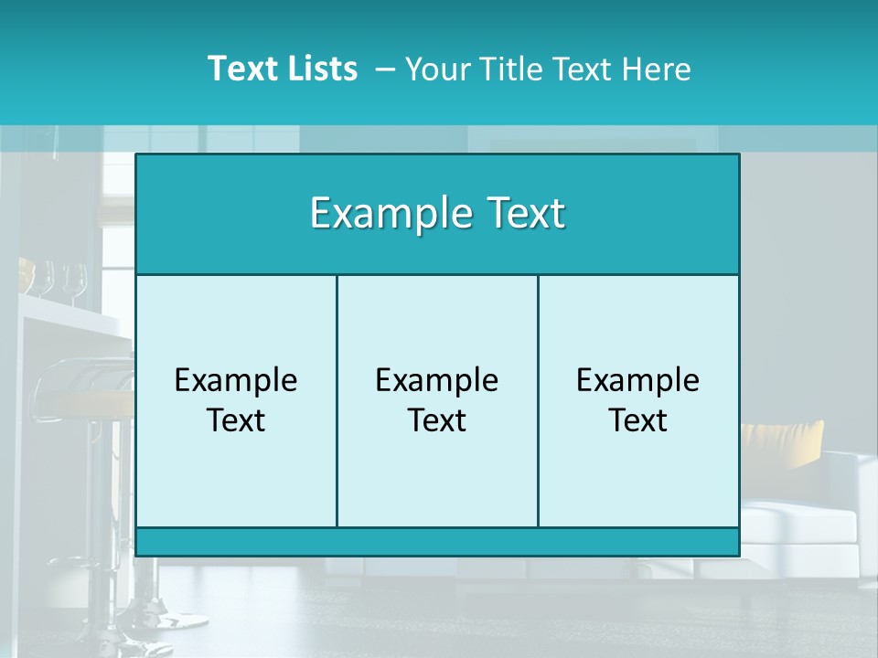 Koch Couch Dekowand PowerPoint Template