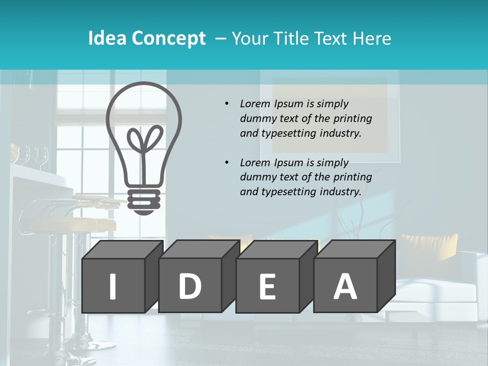 Koch Couch Dekowand PowerPoint Template