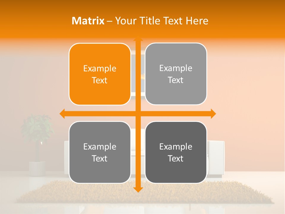 Wohnzimmer Weiss Holz PowerPoint Template