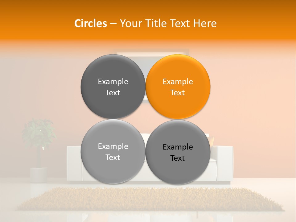 Wohnzimmer Weiss Holz PowerPoint Template
