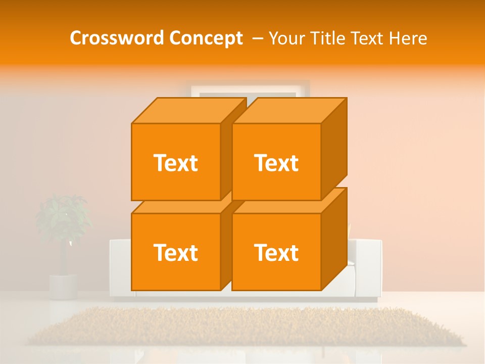 Wohnzimmer Weiss Holz PowerPoint Template